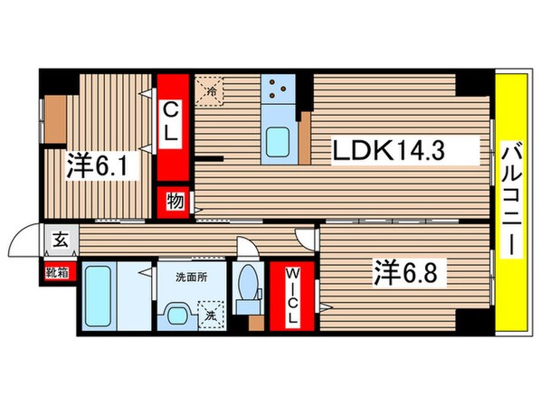 GRAN DUKE高辻の物件間取画像